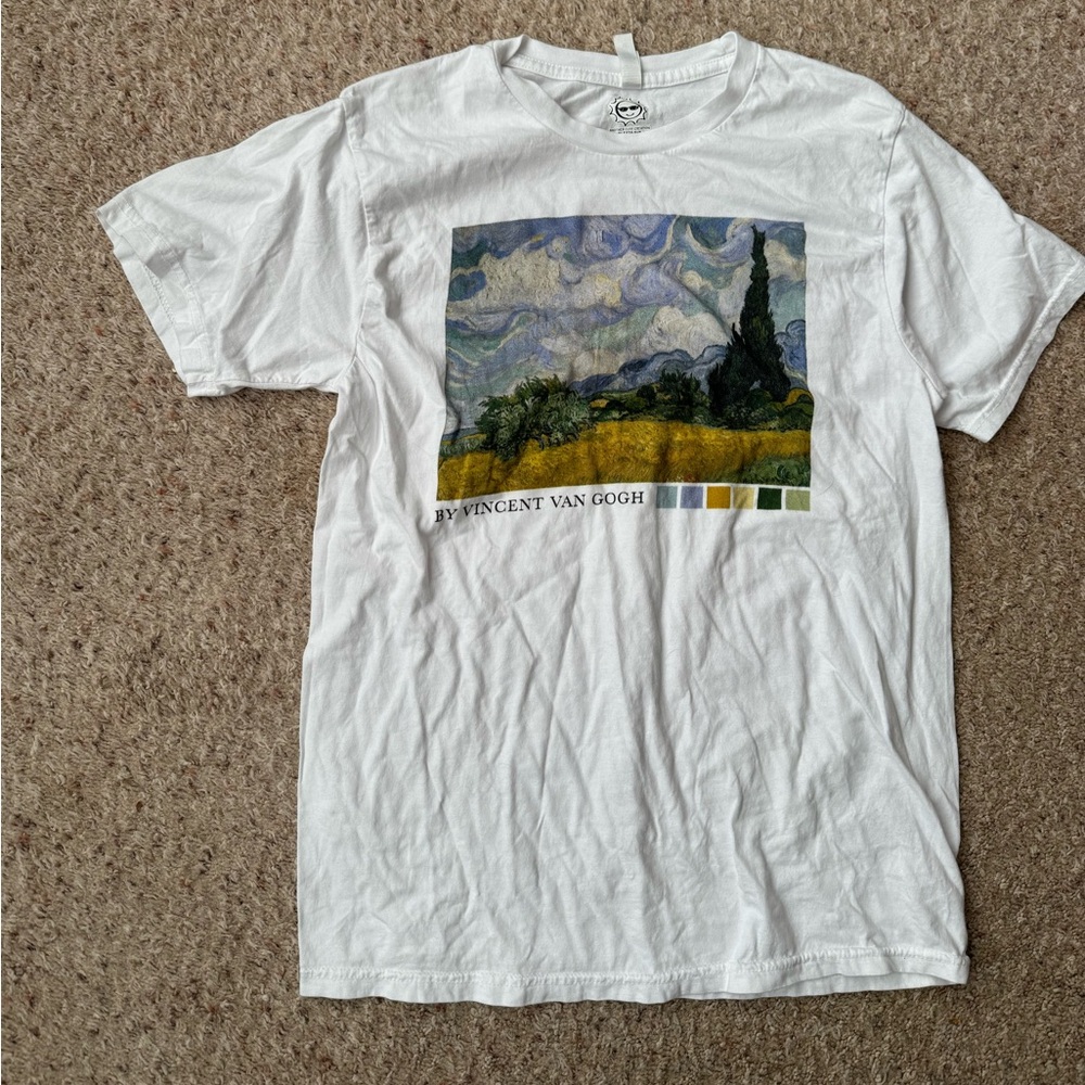 Vincent Van Gogh white t-shirt size medium
